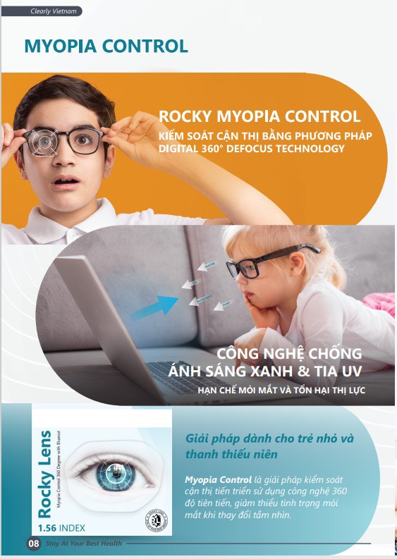 Tròng Kính Kiểm Soát Cận Thị Trẻ Em Rocky Myopia Control 360 Độ 6 Rocky Myopia Control 360 Độ