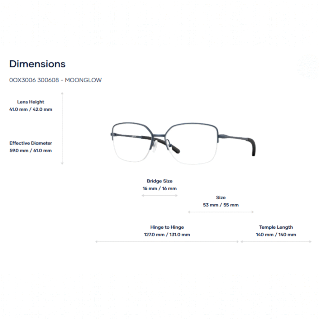 Top 5 Gọng Kính Thể Thao Oakley Có Độ Đẹp, Chất Lượng 2025 38 Gọng Kính Oakley 0OX3006 Moonglow Nửa Khung