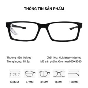 Oakley Overhead 0OX8060 Gọng Kính Thể Thao – Tem Chính Hãng Luxottica