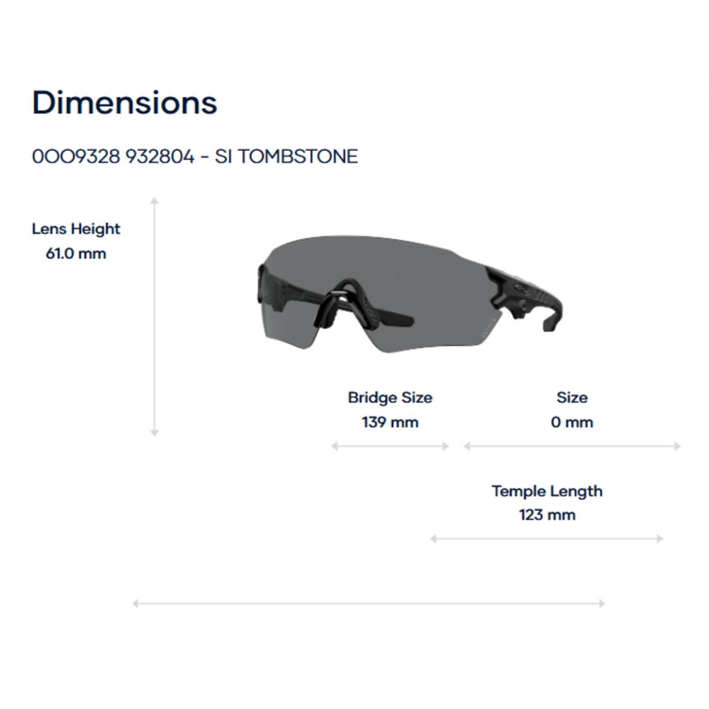 Oakley Si tombstone 0OO9328 Kính Mát Không Gọng – Tem Chính Hãng Luxottica