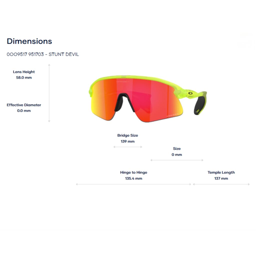 Kính Mát Thể Thao Oakley Stunt Devil OO9517 -Tem Chính Hãng Luxottica