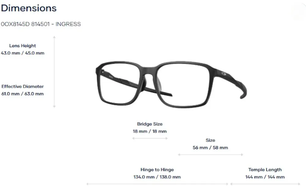 Gọng Kính Oakley OX8145D Ingress