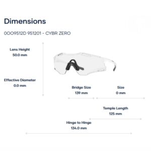 Oakley Cybr Zero 0OO9512D Kính Mát Thể Thao không Gọng - Tem Chính Hãng Luxottica