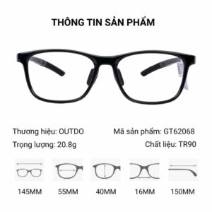 Outdo GT62068 Gọng Kính Thể Thao – Tem Chính Hãng 101