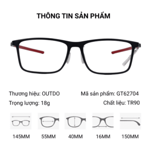 Outdo GT62704 Gọng Kính Thể Thao – Tem Chính Hãng 101