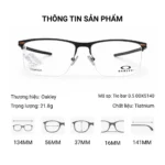 Oakley Tie bar 0.5 0OX5140 Gọng Kính Thể Thao Nửa Khung – Tem Chính Hãng Luxottica, Kích Hoạt Code Bảo Hành Trên Tem