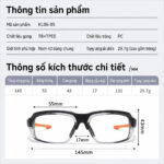 Kính Thể Thao Bảo Hộ KL06-05 – Lắp Được Tròng Theo Độ Tùy Chỉnh